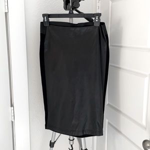 Black Faux Leather skirt
